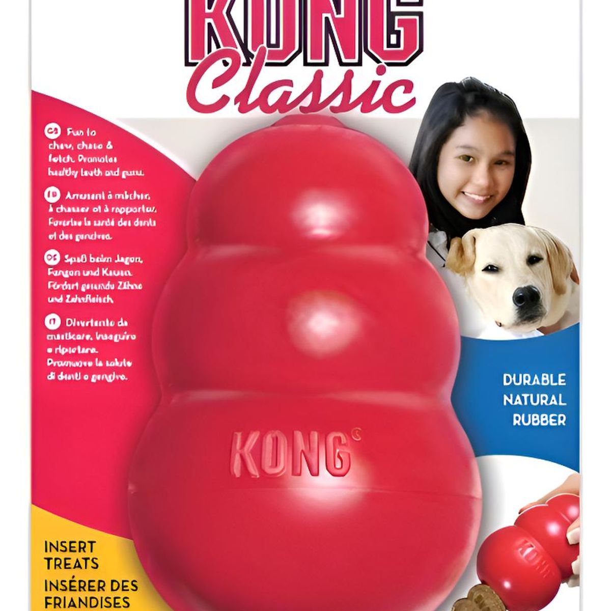 KONG - Juguete Kong Classic Para Mascotas Perros Talla Xl 27-41 Kg Rojo