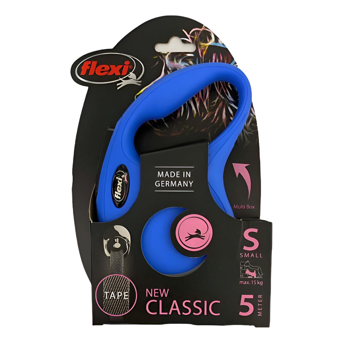 FLEXI - Correa Retráctil Para Perro Flexi Classic Talla S Max. 15kg - Azul