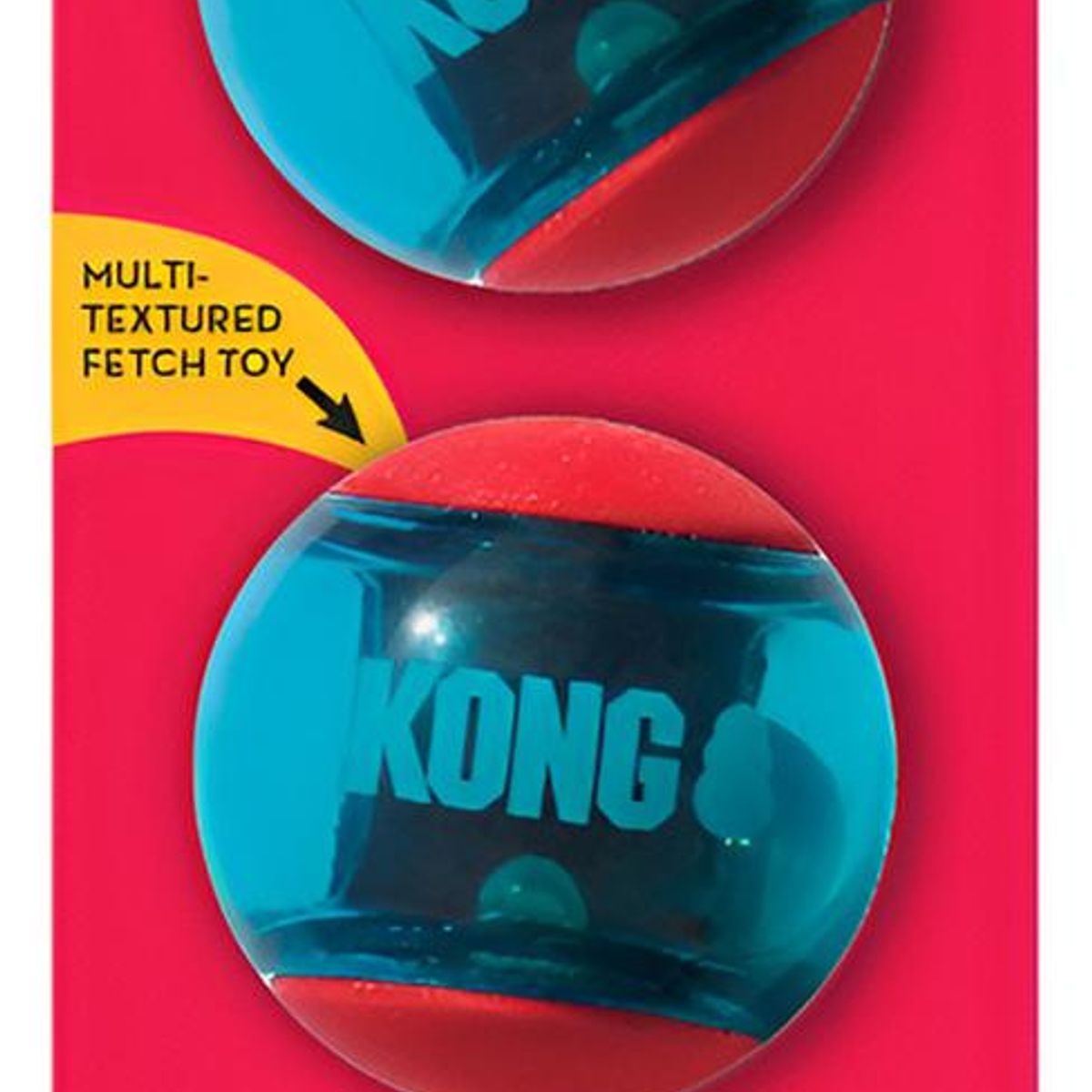KONG - Kong Squeezz Action Ball Pelota Para Perro Con Sonido M X3u. Rojo, Azul - Azul