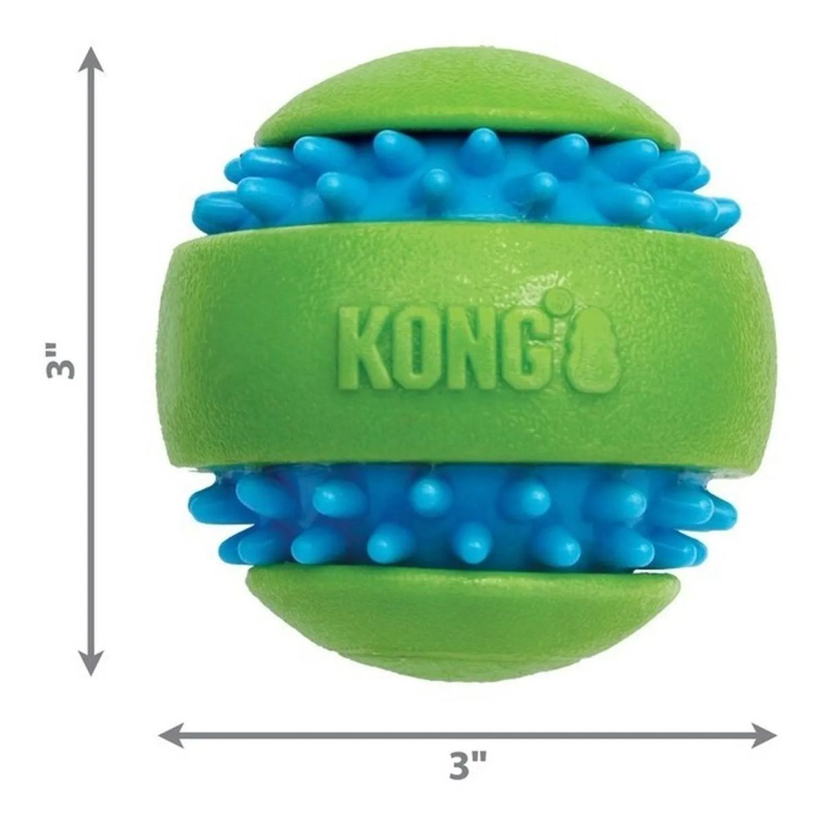 KONG - Pelota Kong Squeezz Goomz Ball Para Perro Talla L Verdeazul