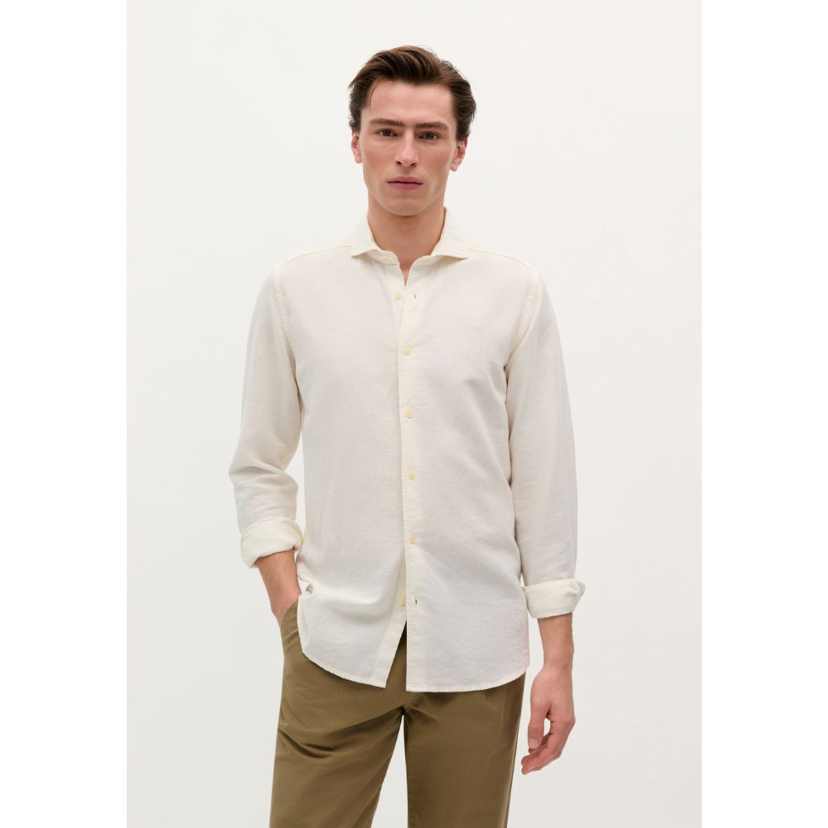 SCALPERS - CAMISA LINO CALAVERA