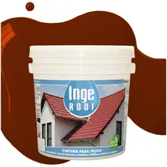 INGEPINT - Pintura para techo base agua 1 gl rojo colonial
