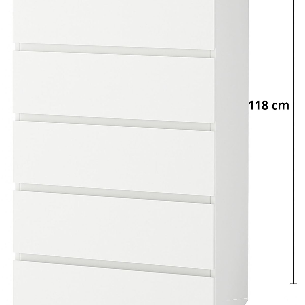 DECORACION CREATIVA - Cajonera 5 Cajones Blanca premium