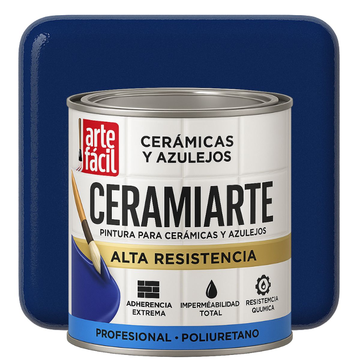 GENERICO - PINTURA CERAMICA AZULEJOS - 1-16 GALON AZUL COBALTO