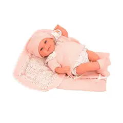 ANSALDO - Muñeco De Peso Elegance Babyto Rosa Con Manta 35 Cm Arias