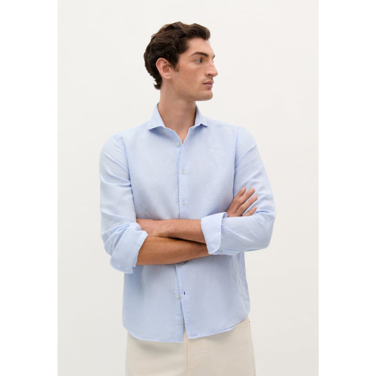 SCALPERS - CAMISA LINO CALAVERA