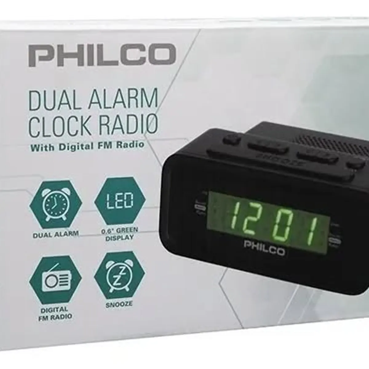GENERICO - Radio Reloj Despertador Digital Philco 1006GR