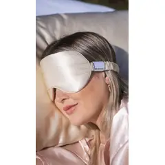 MAS DESCANSO - Antifaz Memory Regular Dorado - 100% Seda