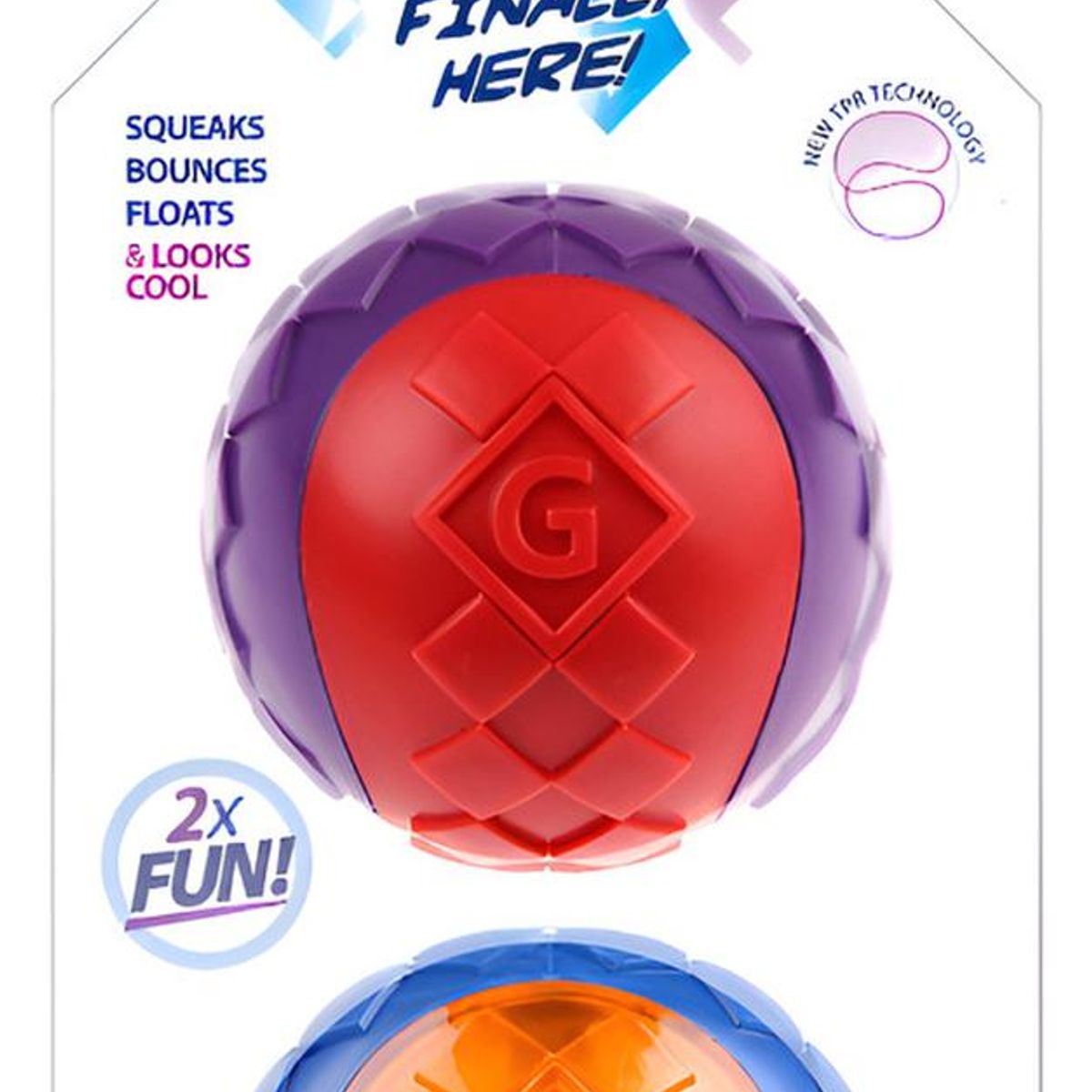 GIGWI - Pelota Juguete Para Perros Squeak 2 Unidades Talla L Gigwi