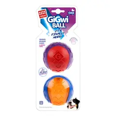 GIGWI - Pelota Juguete Para Perros Squeak 2 Unidades Talla L