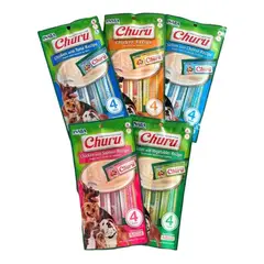 INABA - Churu Snack Para Mascotas Perros Premios 20 Tubos 14g C/u