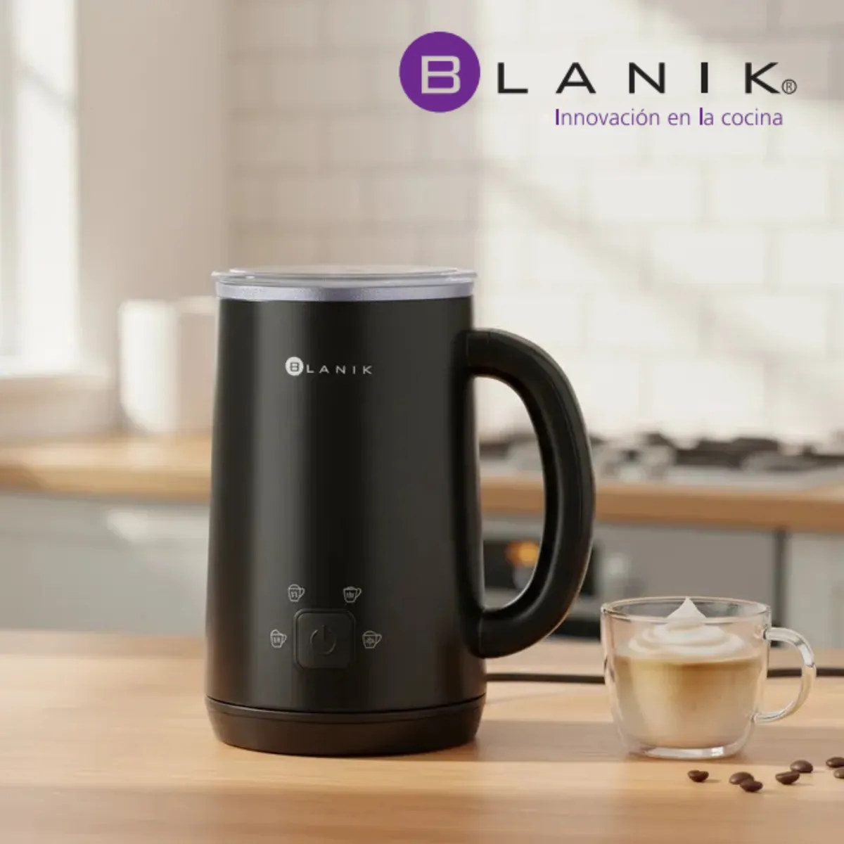 BLANIK - Espumador De Leche Blanik Electrico BEL083NG 500w Negro