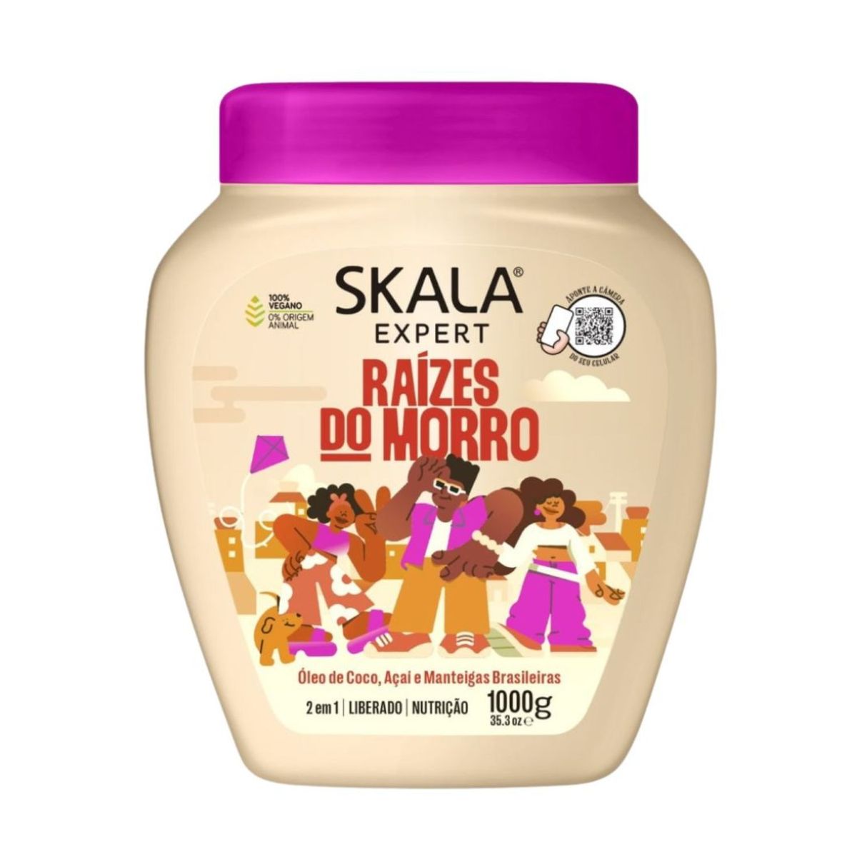 SKALA - Mascara Capilar Skala Raizes Do Morro 100ml Reconstruye Revitaliza Antifrizz Suaviza Brillo
