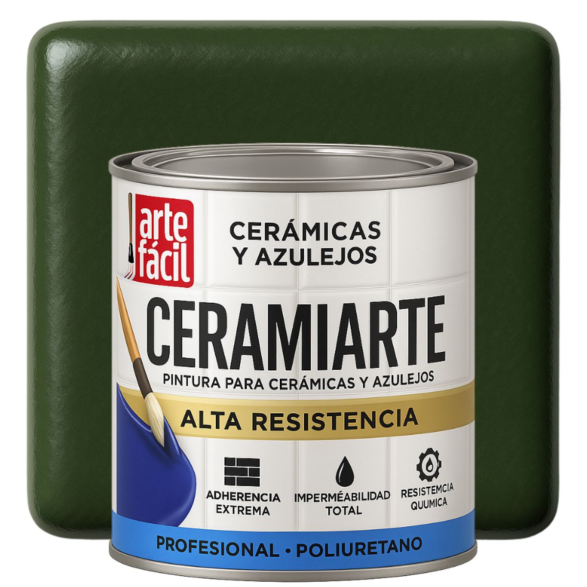 GENERICO - PINTURA CERAMICA AZULEJOS - 1-16 GALON VERDE ÓXIDO