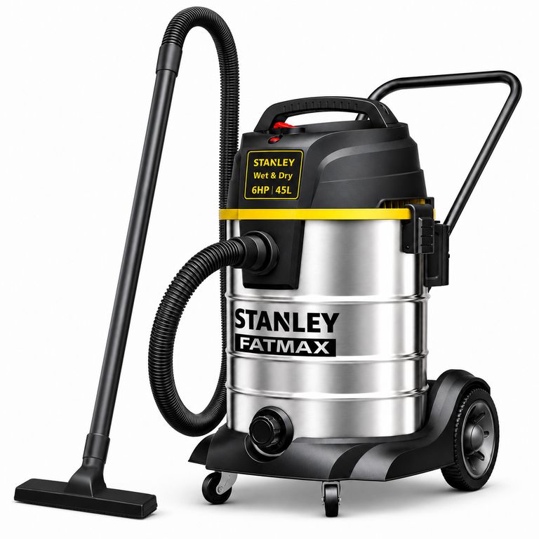 STANLEY Aspiradora Profesional Wet & Dry 45L Inox Line 1200W