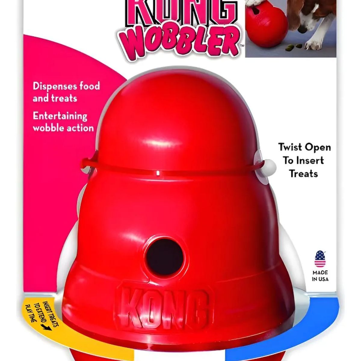 KONG - Juguete Kong Interactivo Wobbler Talla S Para Perro Max 12kg Rojo