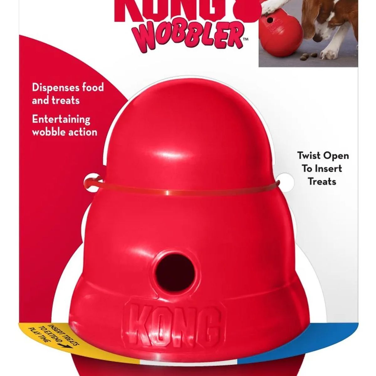 KONG - Juguete Kong Interactivo Wobbler Talla L Para Perro Red