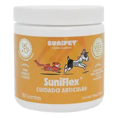 SUNIPET - Suniflex Suplemento Cuidado Articular Para Perros Gatos 105g