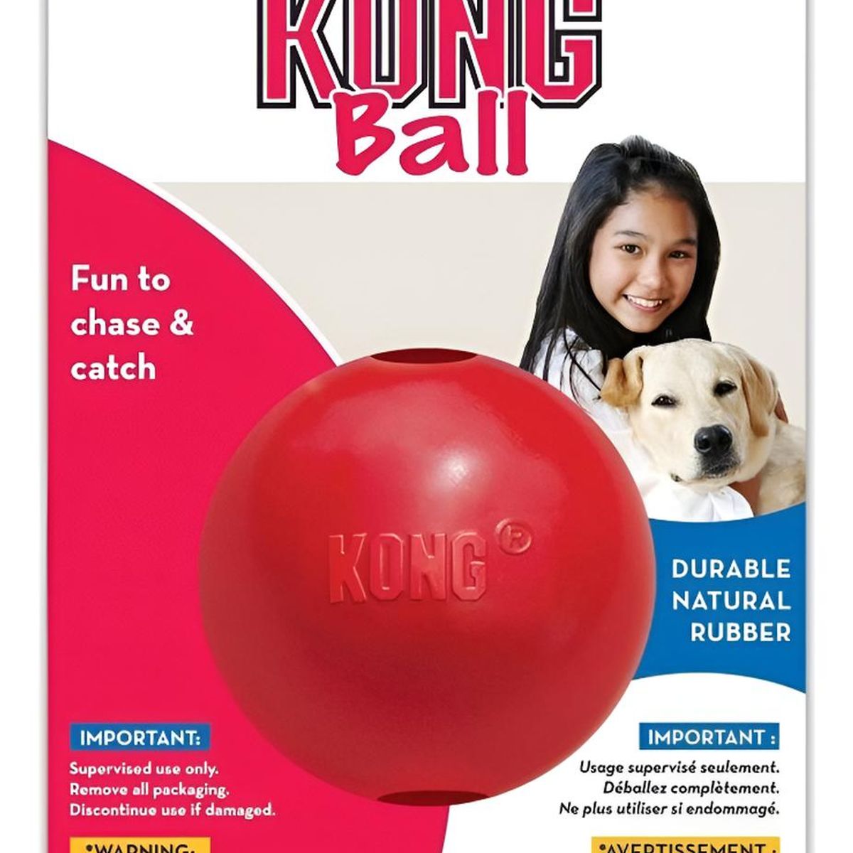 KONG - Pelota Para Perro Kong Ball Classic Talla S Hasta 16 Kg Rojo
