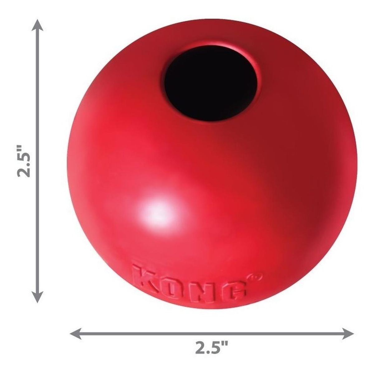 KONG - Pelota Para Perro Kong Ball Classic Talla S Hasta 16 Kg Rojo