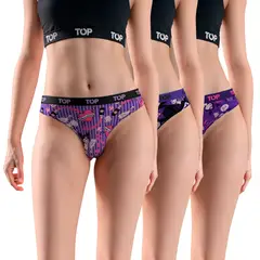 TOP - Colaless Algodón con Elástico Pack 3 Kuromi C5