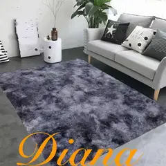 DIANA - ALFOMBRA PELUDA TIPO SHAGGY DE 180CMX200CM COLOR GRIS JASPEADO