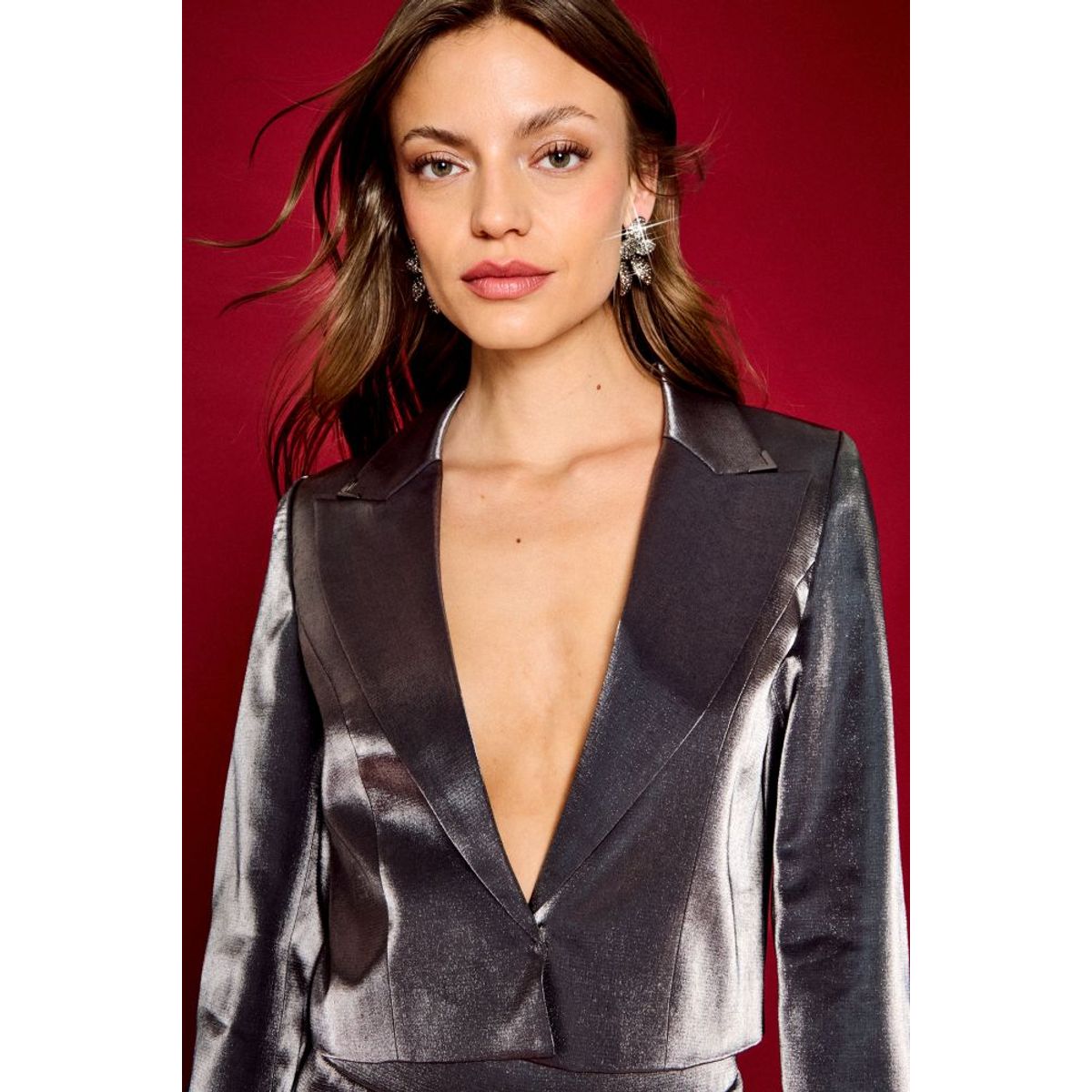 IO - Blazer Fantasia Mujer Gris Io