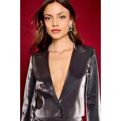 IO - Blazer Fantasia Mujer Gris