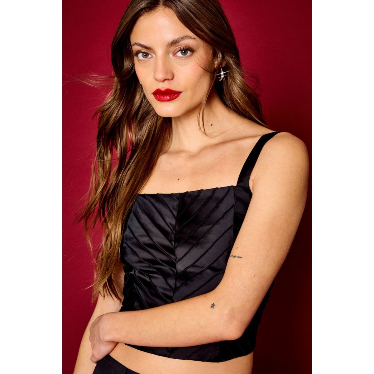 IO - Blusa Lisa Mujer Negro Io