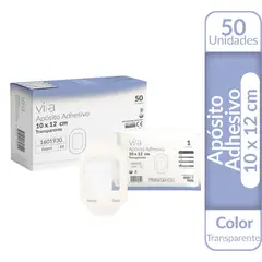 GENERICO - Apósito Adhesivo Transparente 10x12cm Estéril 50u viRa - Blanco
