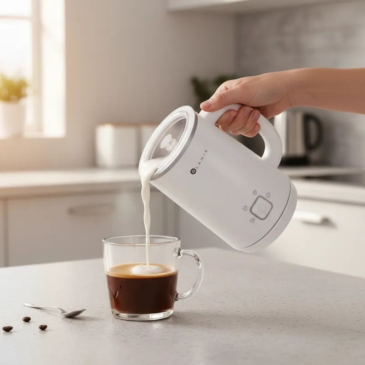 BLANIK - Espumador De Leche Blanik Electrico BEL083BL 500w Blanco