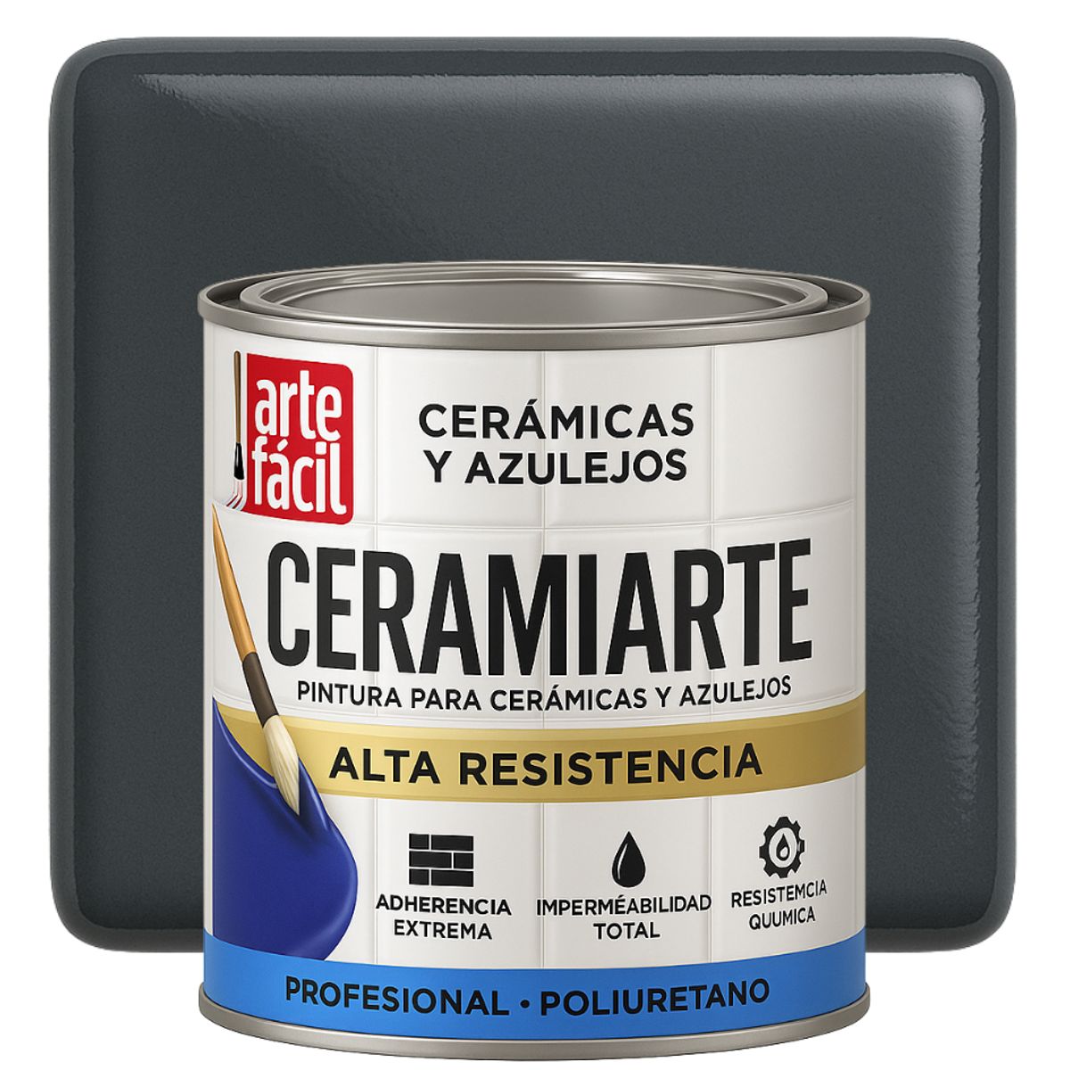 GENERICO - PINTURA CERAMICA AZULEJOS - 1-8 GALON GRIS GRAFITO