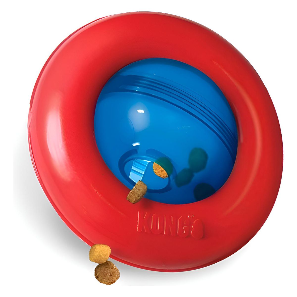 KONG - Kong Gyro Dispensador De Alimento Para Perro Talla L 16+ Kg Rojo/azul