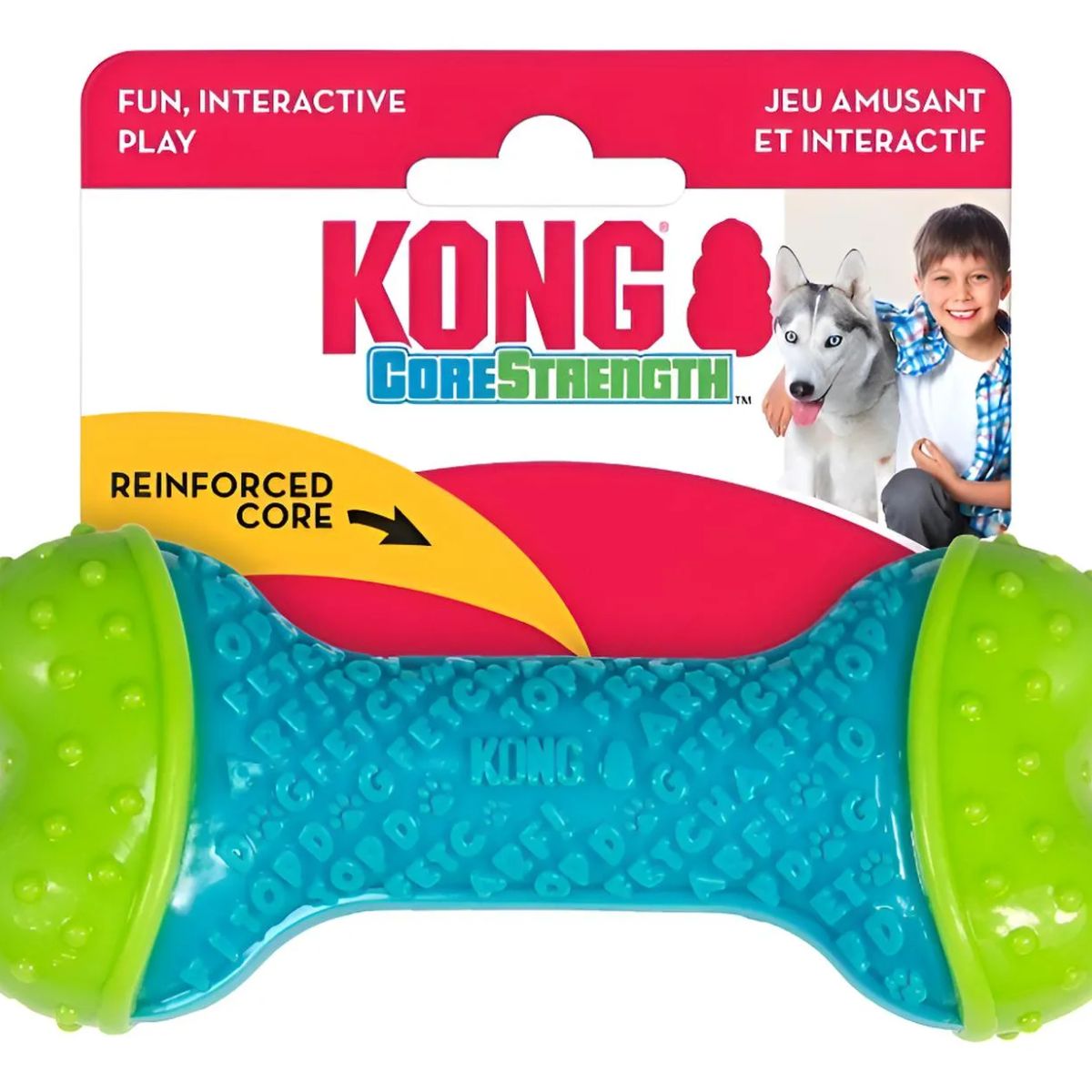KONG - Kong Corestrength Bone S/ M Hueso Juguete Dental Con Textura Azul/verde