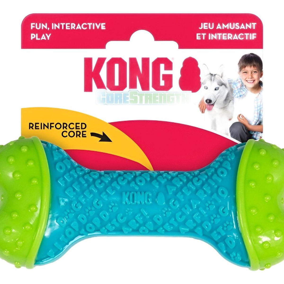 KONG - Kong Corestrength Bone M/ L Hueso Juguete Dental Con Textura Azul/verde