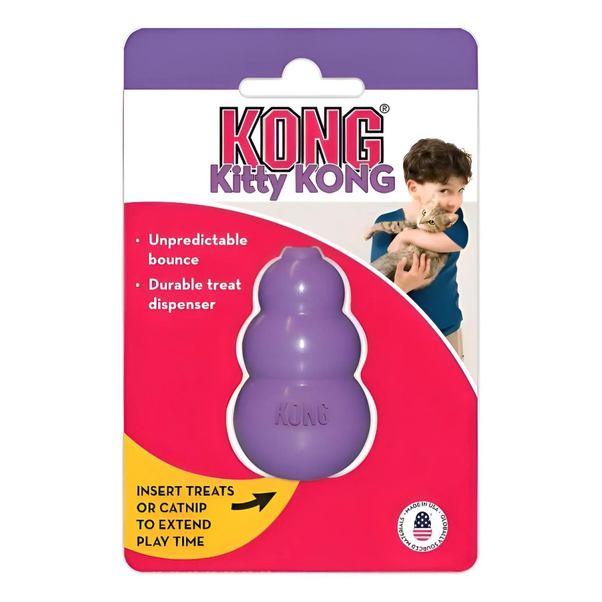 KONG - Juguete Kong Kitty Kong Para Gatos Rellenable Talla Única