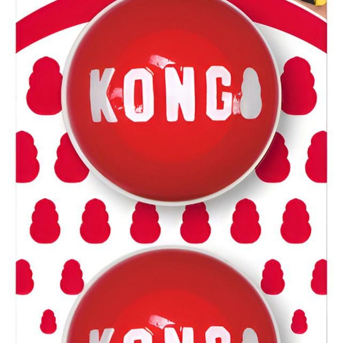 KONG - Pelotas Para Perro Kong Ball Signature Talla M Hasta 16 Kg Rojo