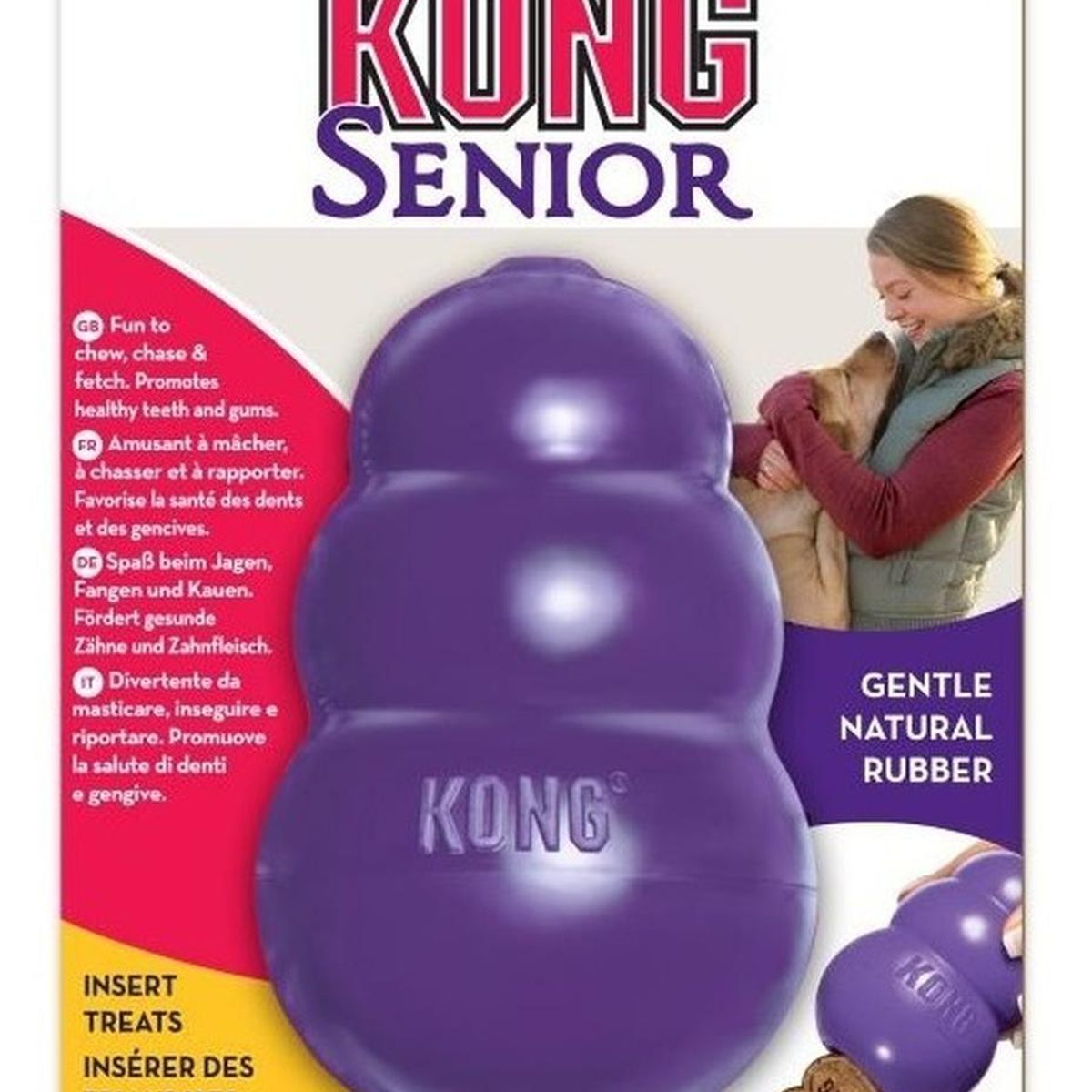 KONG - Juguete Kong Senior Para Mascotas Perros Talla M 7-16 Kg