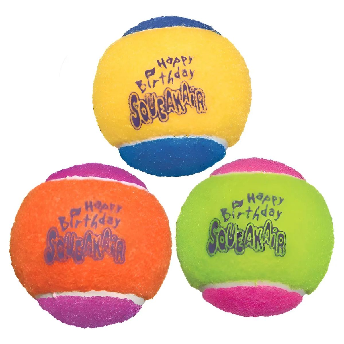 KONG - Pelotas Para Perro Kong Birthday Feliz Cumpleaños Talla M X3 Multicolor