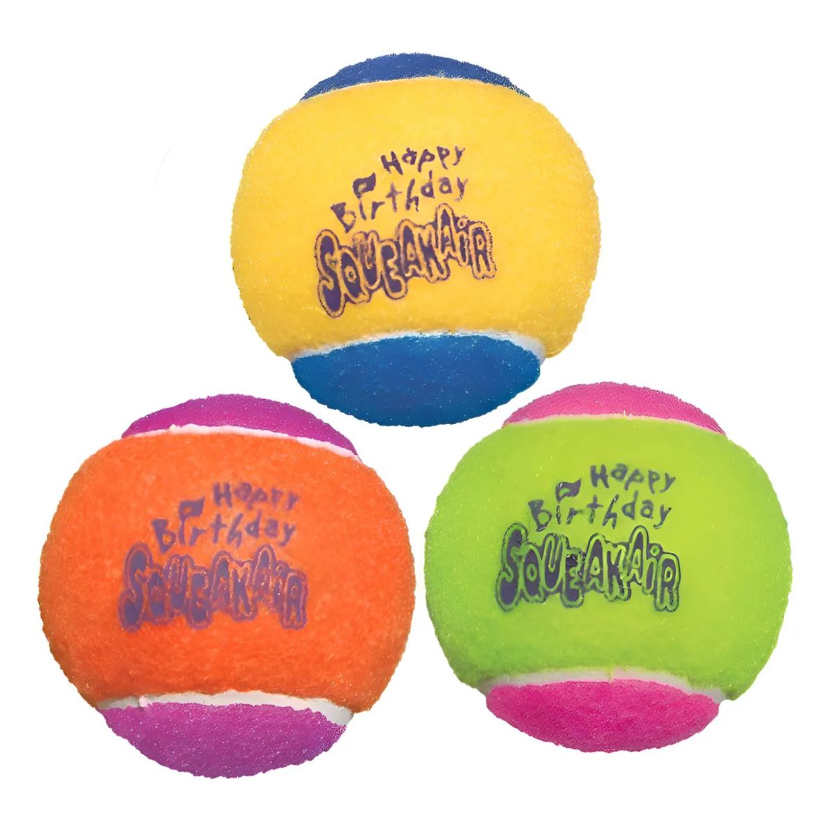 KONG - Pelotas Para Perro Kong Birthday Feliz Cumpleaños Talla M X3 Multicolor