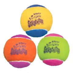 KONG - Pelotas Para Perro Birthday Feliz Cumpleaños Talla M X3 Multicolor