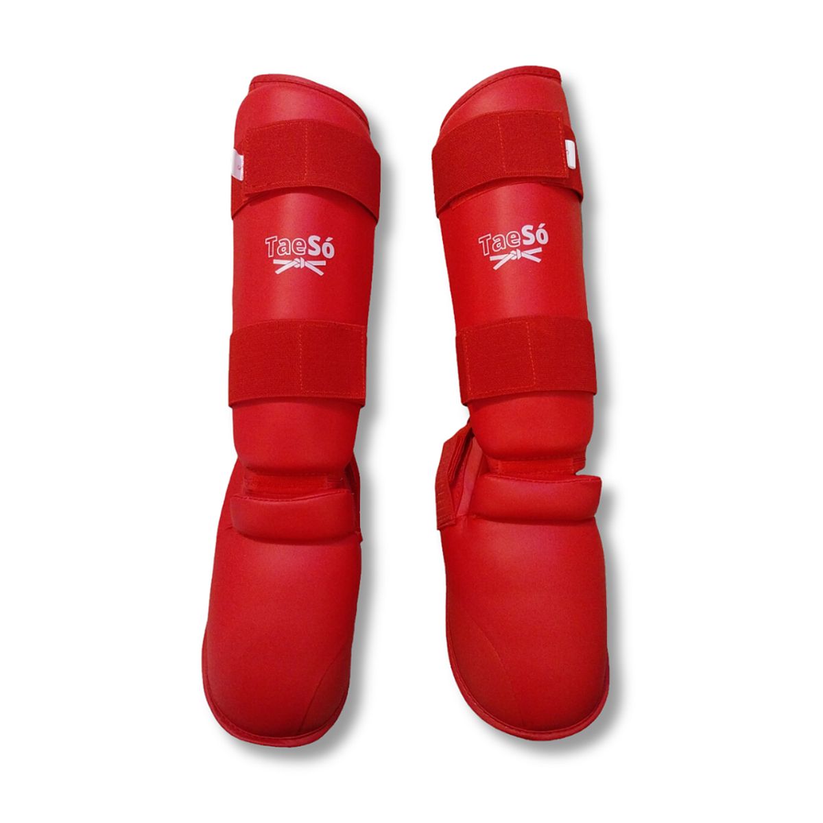 GENERICO - Canilleras de Karate TaeSó ROJO TALLA L