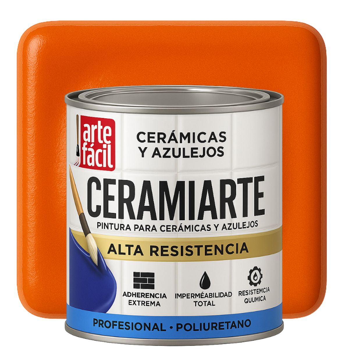 GENERICO - PINTURA CERAMICA AZULEJOS - 1-8 GALON NARANJA BRILLANTE