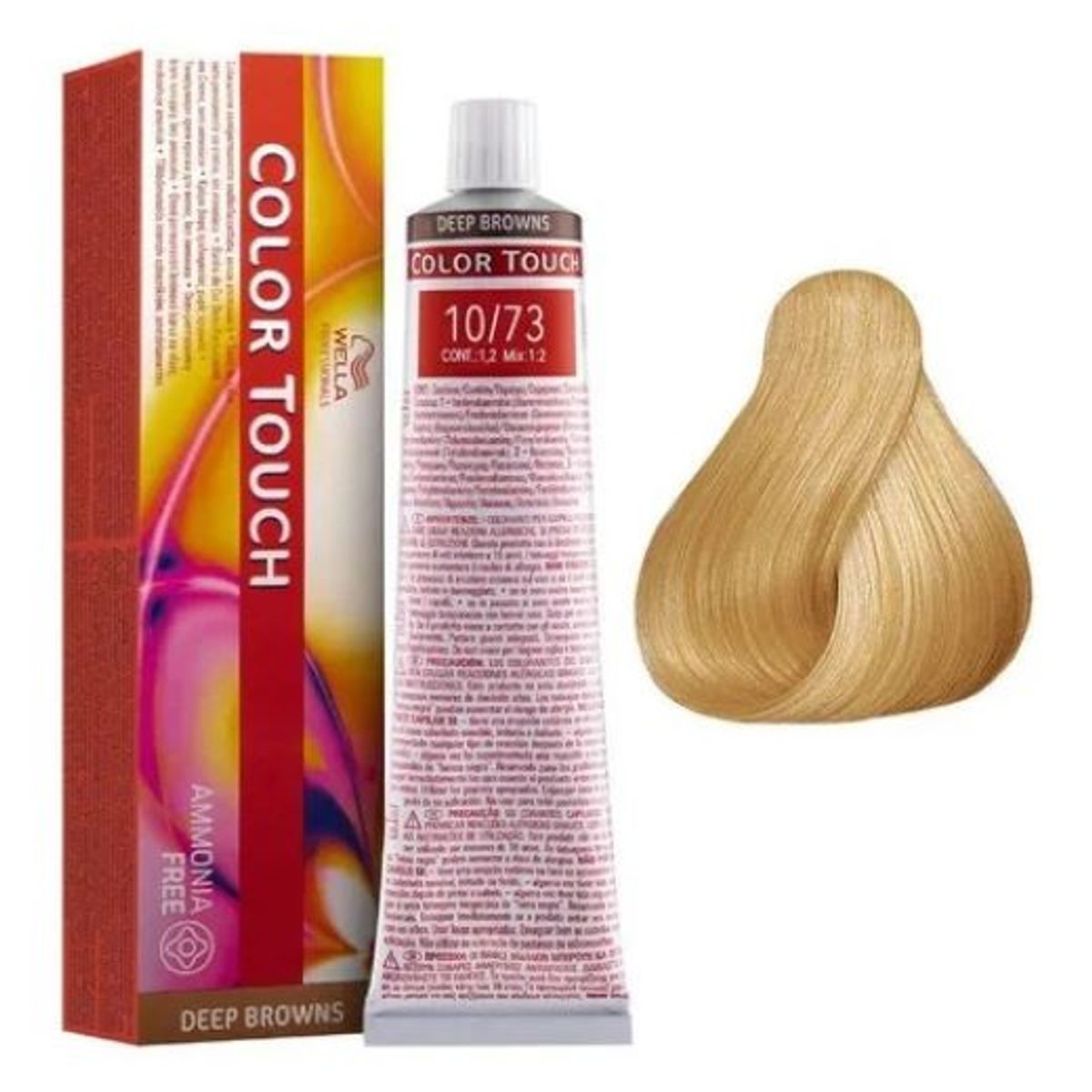 WELLA - Tinte Wella Color Touch 10.73 Rubio Ultra Claro Marron Dorado 60ml