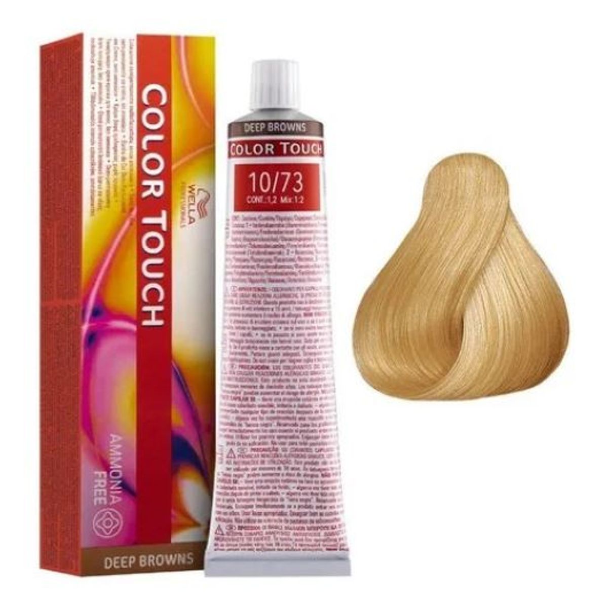 WELLA - Tinte Wella Color Touch 10.73 Rubio Ultra Claro Marron Dorado 60ml
