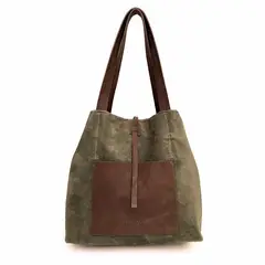 BRAVA - Cartera de cuero modelo JANE Oliva