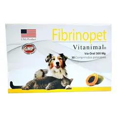 GENERICO - Fibrinopet Vitanimal Suplemento Perros Gatos 30 Comprimidos