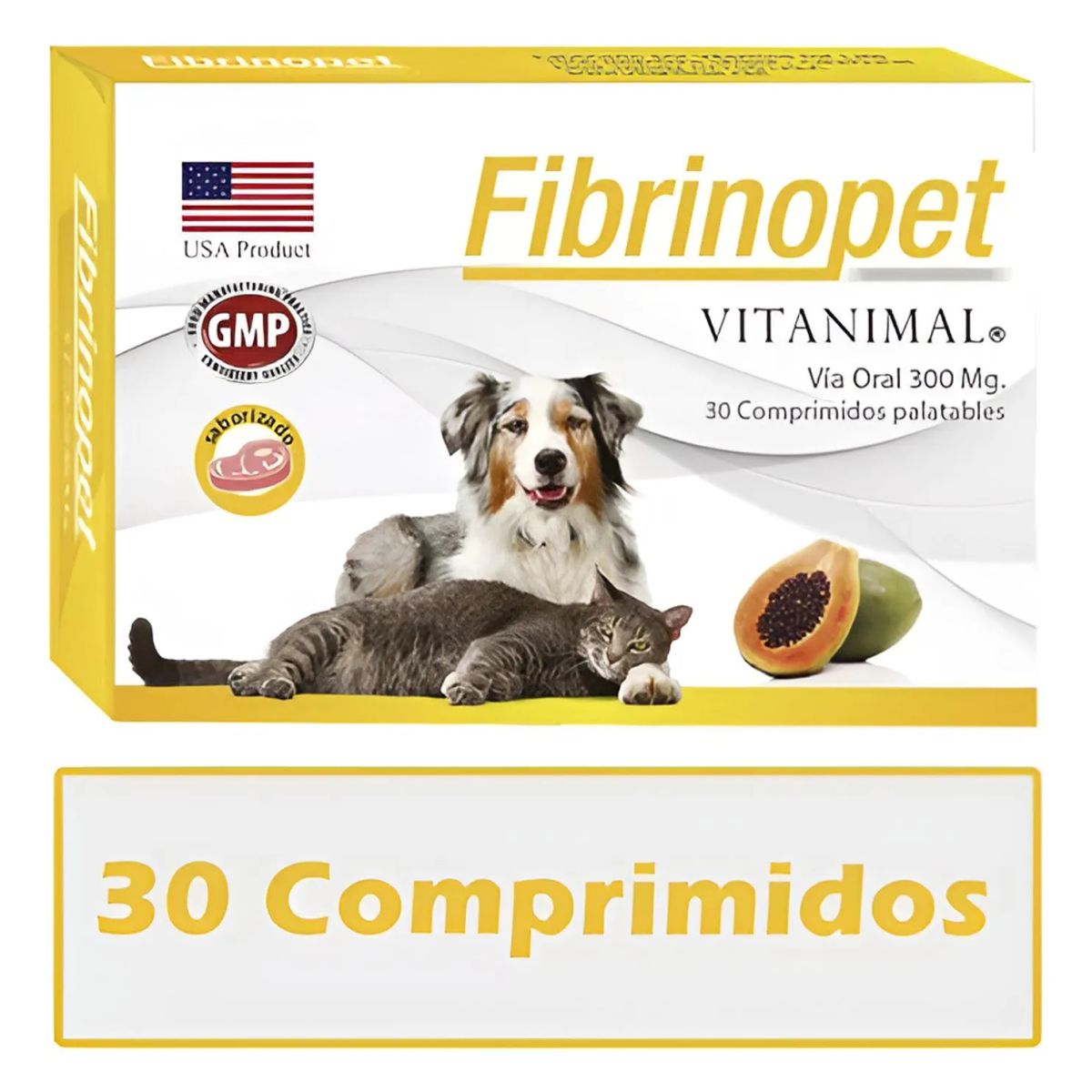 GENERICO - Fibrinopet Vitanimal Suplemento Perros Gatos 30 Comprimidos