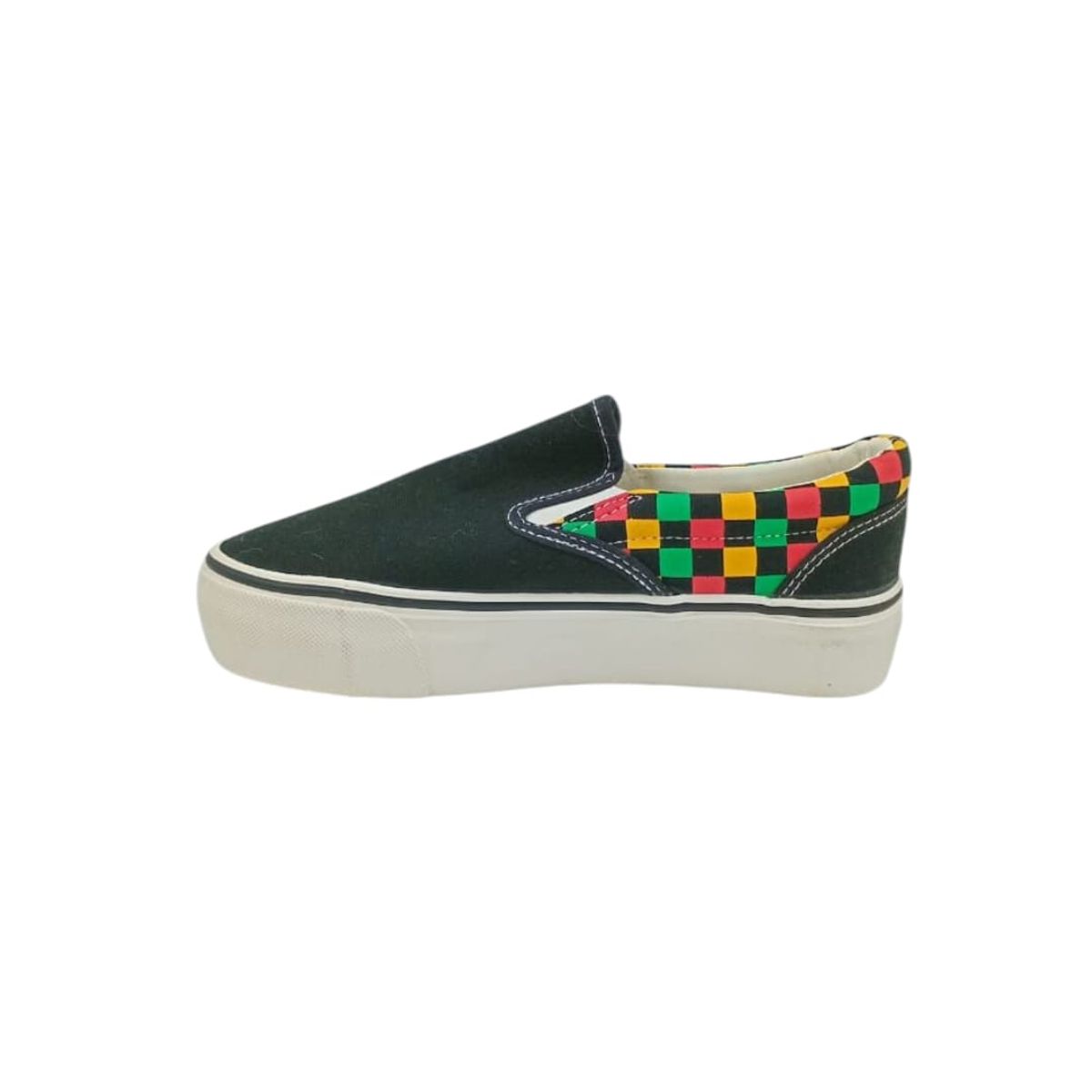 HERIEL - Zapatilla Negra Multicolor Slip on