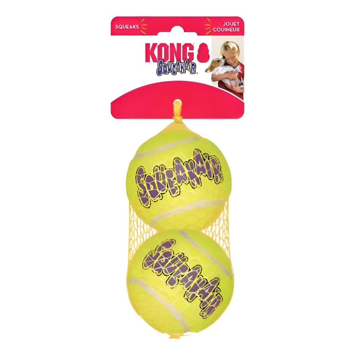 KONG - Pelota Para Perro Kong Ball Squeak Air Talla L X2 Unidades